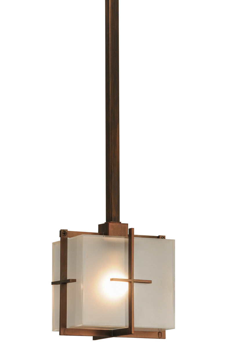 Meyda Tiffany 145629 One Light Mini Pendant, Brushed Copper