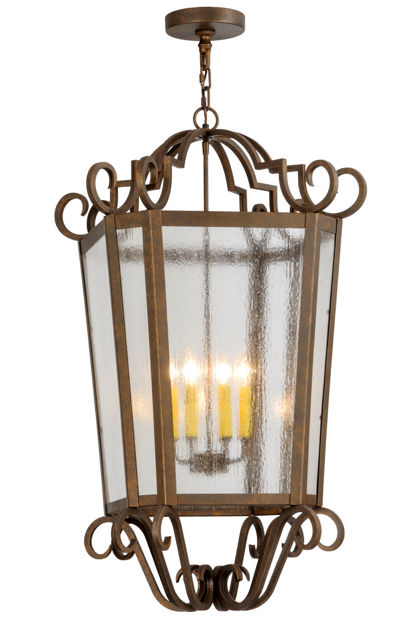 Meyda Tiffany 145694 Six Light Pendant, Gilded Tobacco