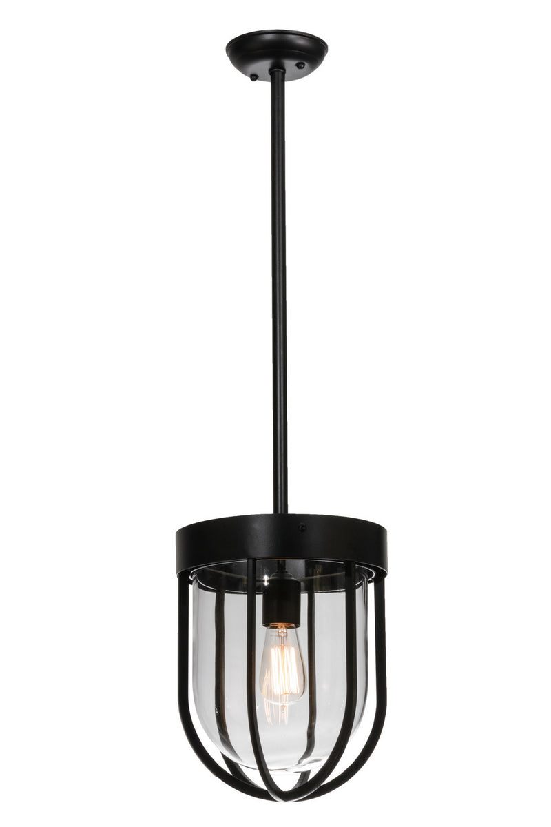 Meyda Tiffany 145700 One Light Pendant, Solar Black