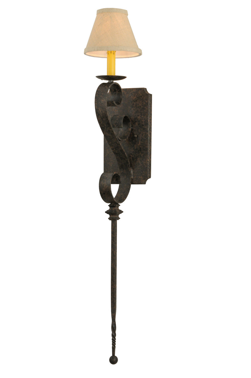 Meyda Tiffany 145751 One Light Wall Sconce, Black Metal,Custom