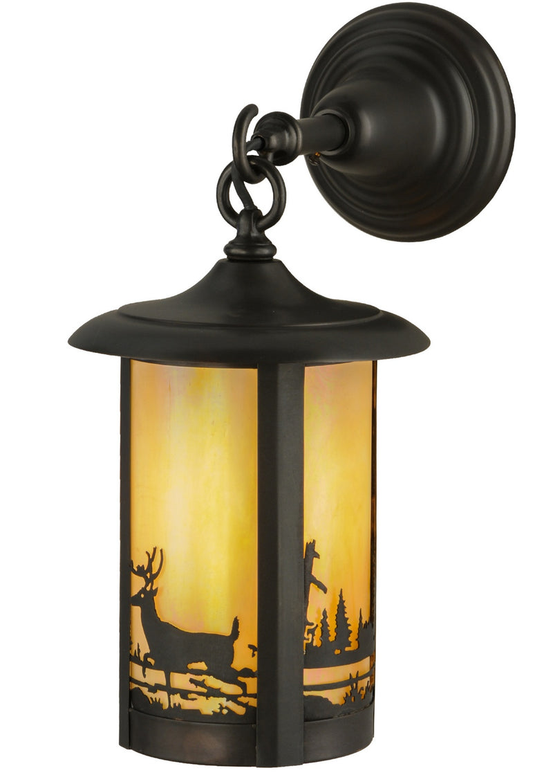 Meyda Tiffany 145772 Wall Sconce, Craftsman Brown