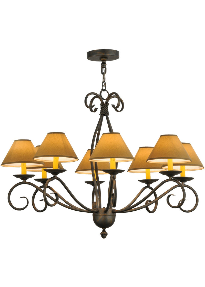 Meyda Tiffany 145951 Eight Light Chandelier, French Bronzed,Custom
