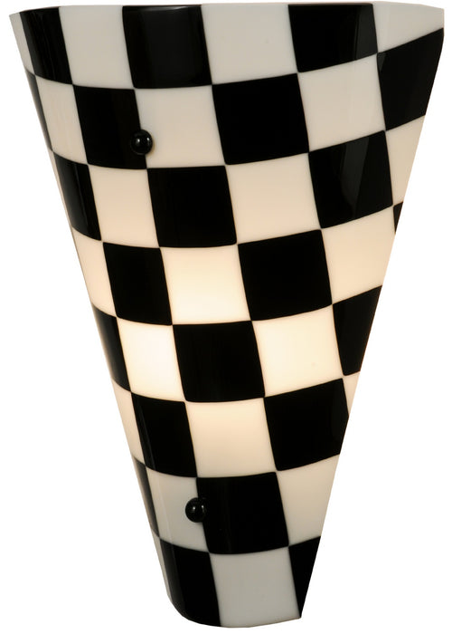 Meyda Tiffany 146161 One Light Wall Sconce, Black Metal,Nickel