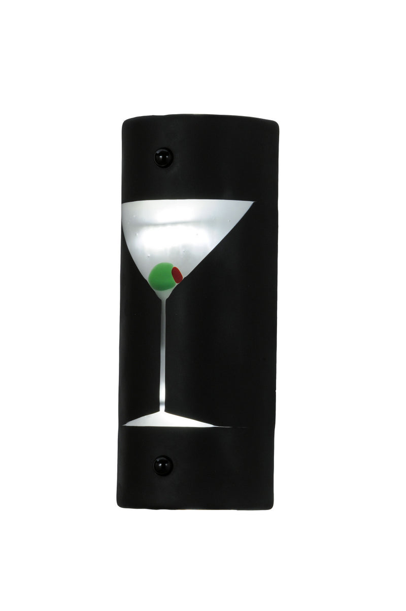 Meyda Tiffany 146266 LED Wall Sconce, Black Metal
