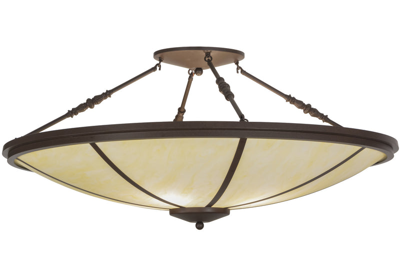 Meyda Tiffany 146505 Four Light Semi-Flushmount, Cafe Noir