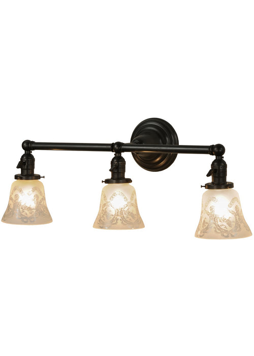 Meyda Tiffany 146608 Three Light Wall Sconce, Craftsman Brown