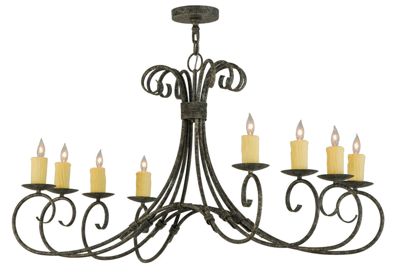 Meyda Tiffany 146659 Eight Light Chandelier, Black Metal,Custom
