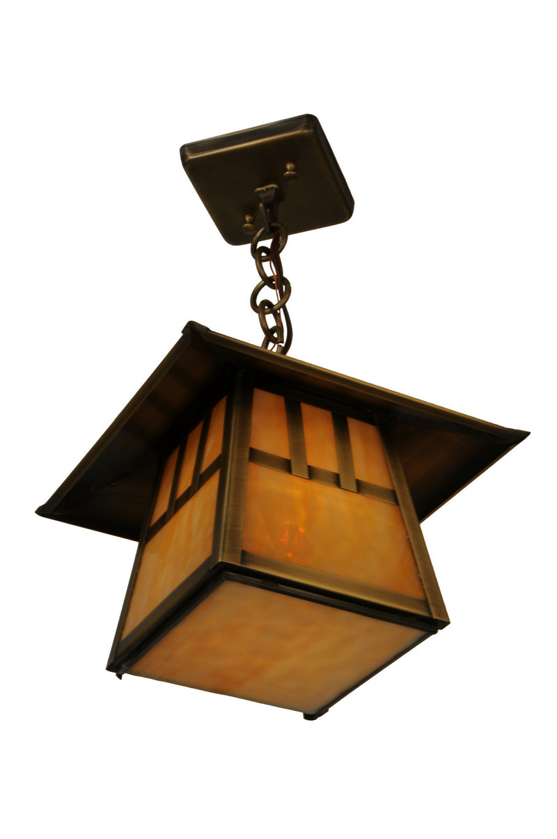 Meyda Tiffany 146790 One Light Pendant, Antique Brass