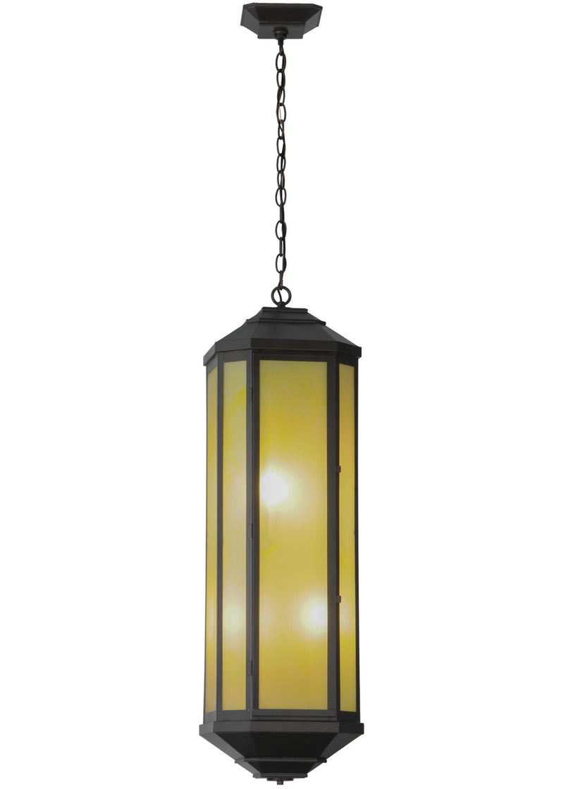 Meyda Tiffany 146801 Four Light Pendant, Craftsman Brown