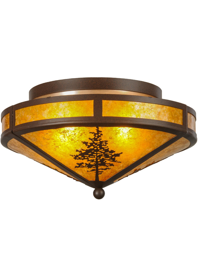 Meyda Tiffany 146815 Two Light Flushmount, Cafe Noir