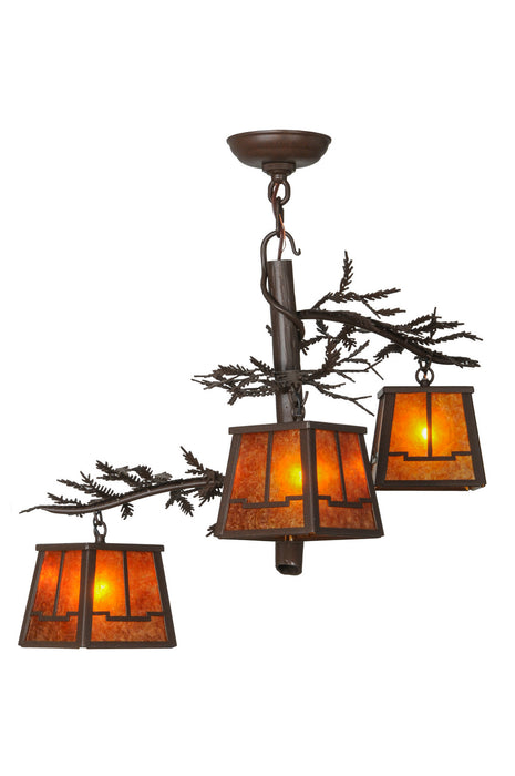 Meyda Tiffany 146816 Three Light Chandelier, Cafe Noir