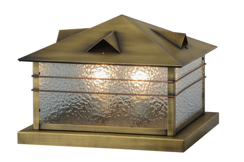 Meyda Tiffany 146885 Two Light Pier Mount, Antique Brass