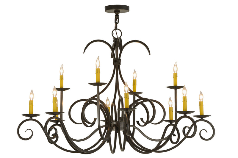Meyda Tiffany 146968 12 Light Chandelier, Timeless Bronze