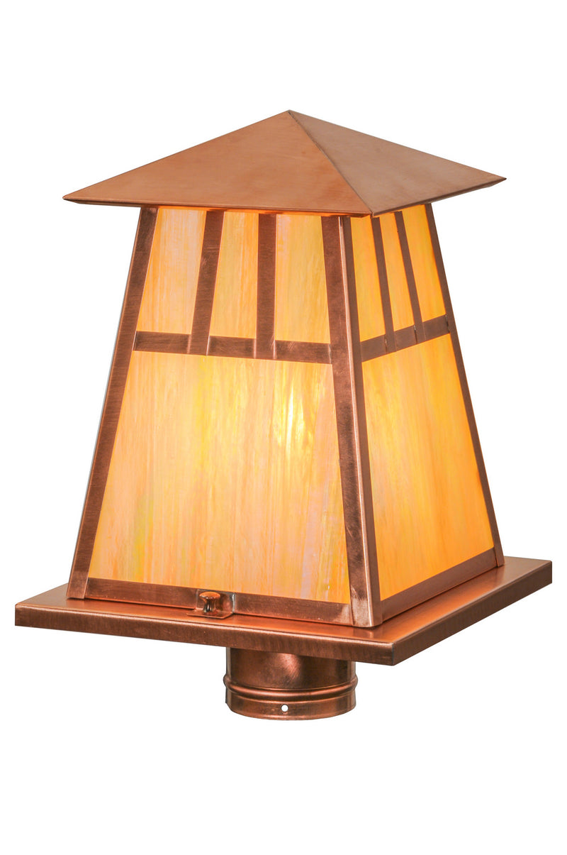 Meyda Tiffany 147115 One Light Post Mount, Natural Copper
