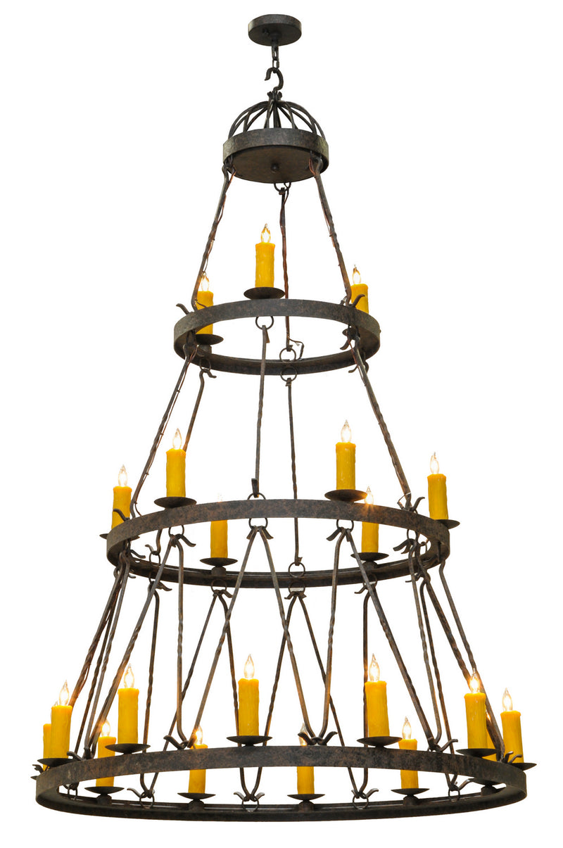 Meyda Tiffany 147244 21 Light Chandelier, Black Metal