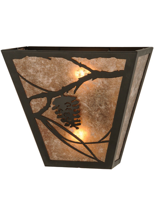 Meyda Tiffany 147248 Two Light Wall Sconce, Mahogany Bronze