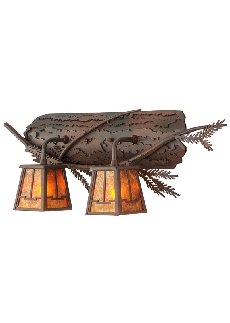 Meyda Tiffany 147326 Two Light Wall Sconce, Wrought Iron & Rust