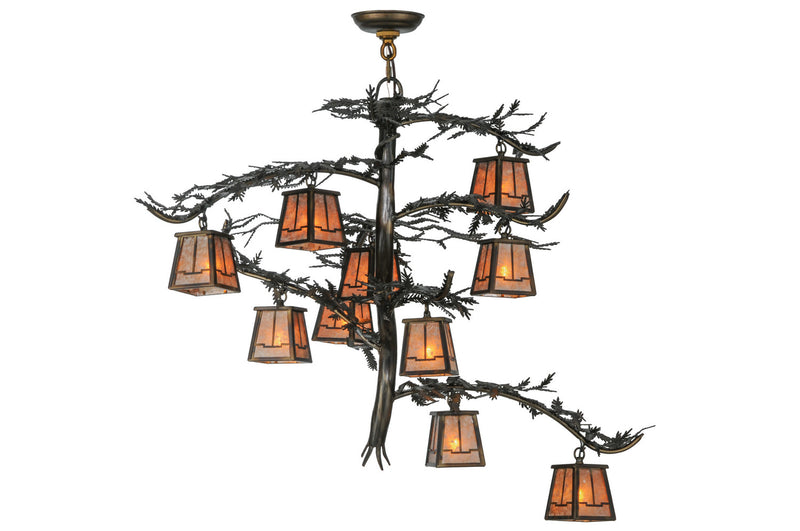 Meyda Tiffany 147381 Ten Light Chandelier, Dark Burnished Antique Copper