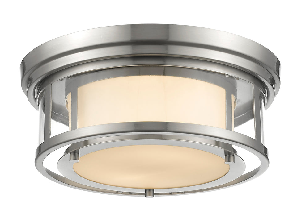 Z-Lite 2005F13-BN Two Light Flush Mount, Brushed Nickel