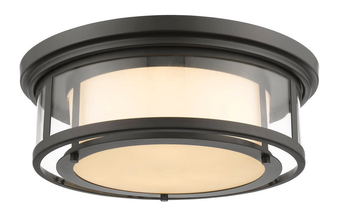 Z-Lite 2005F18-BRZ Three Light Flush Mount, Bronze