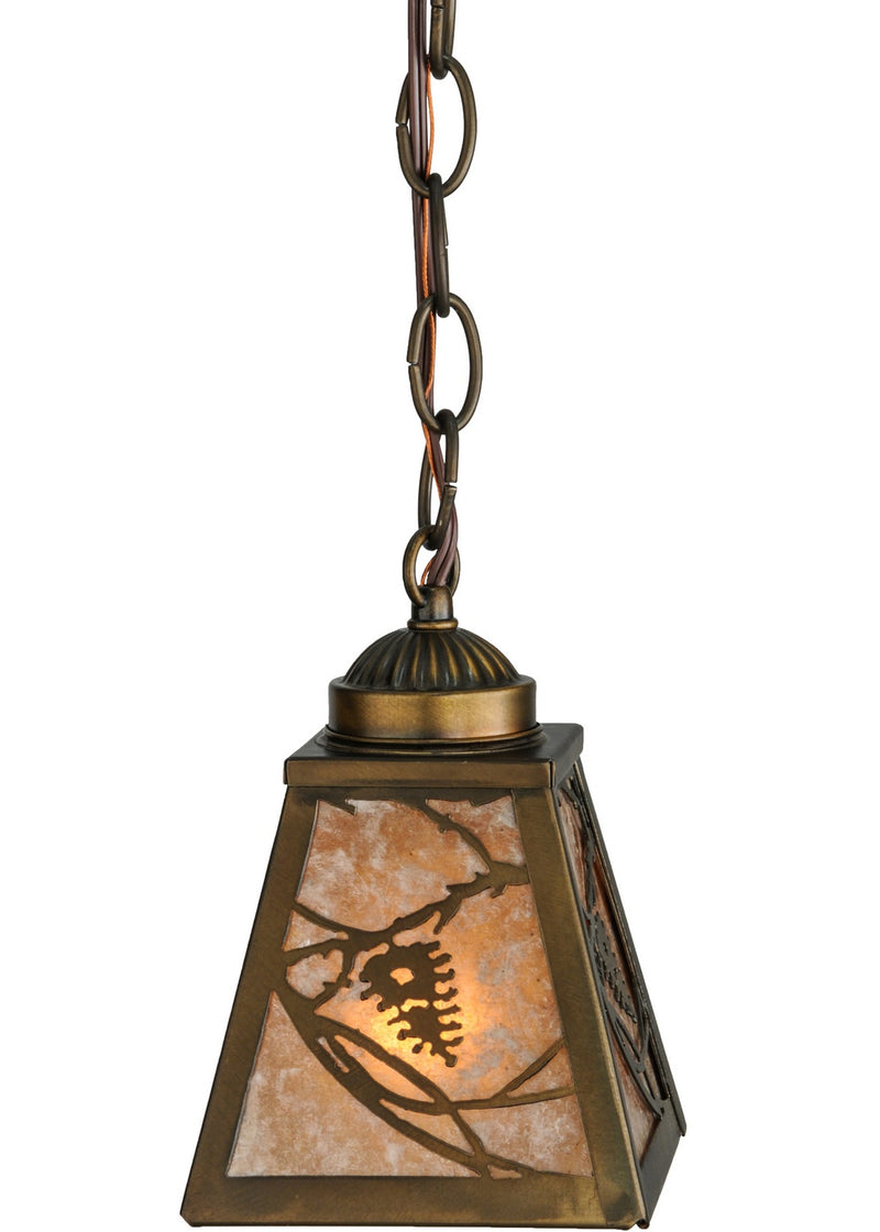 Meyda Tiffany 147452 One Light Mini Pendant, Antique Copper