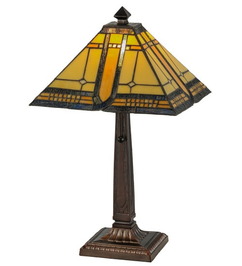 Meyda Tiffany 147482 One Light Table Lamp, Mahogany Bronze