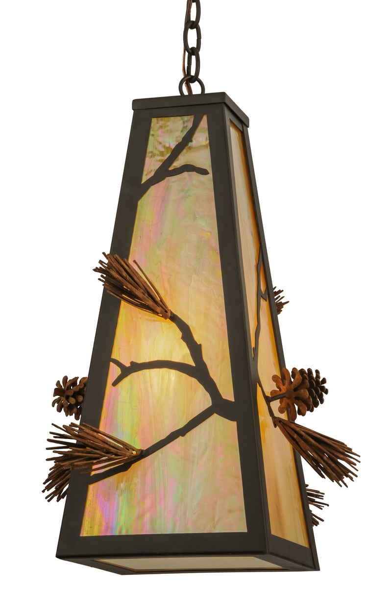 Meyda Tiffany 147494 One Light Pendant, Oil Rubbed Bronze & Rust
