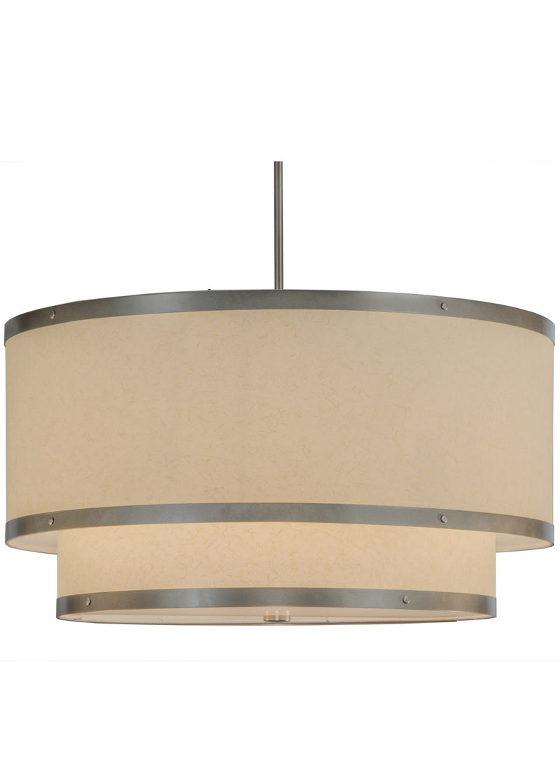 Meyda Tiffany 147523 Six Light Pendant, Nickel Powder Coat