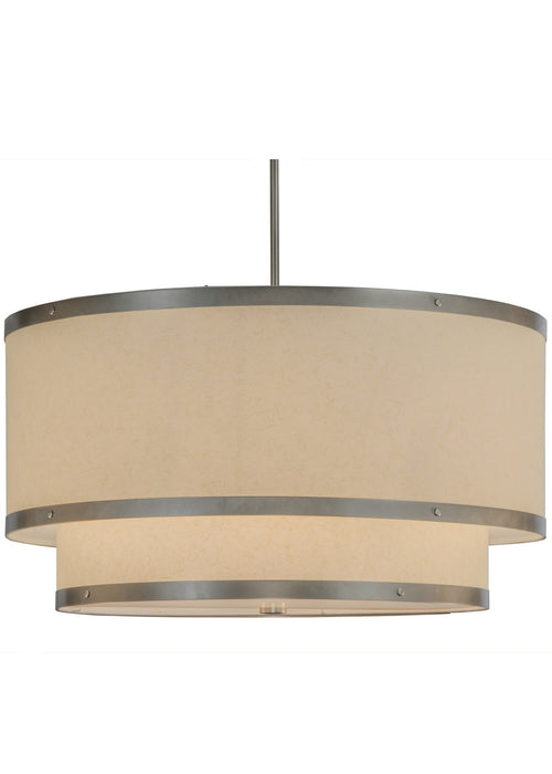 Meyda Tiffany 147523 Six Light Pendant, Nickel Powder Coat