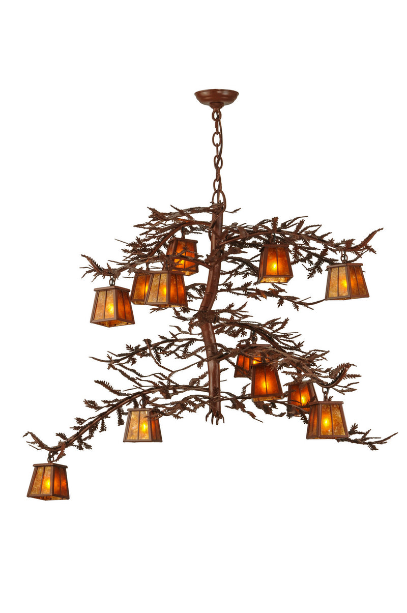 Meyda Tiffany 147616 12 Light Chandelier, Rust