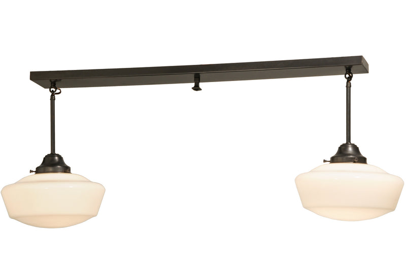 Meyda Tiffany 147636 Two Light Island Pendant, Craftsman Brown