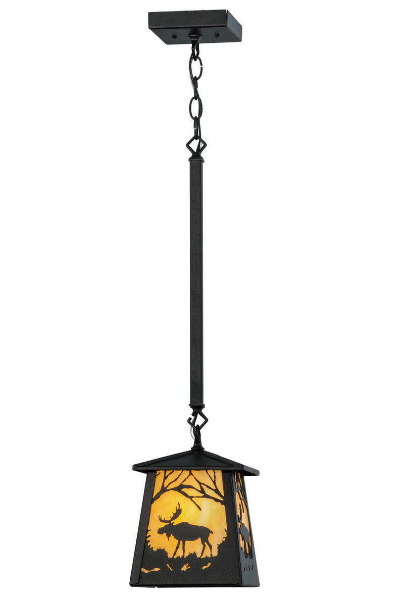 Meyda Tiffany 147671 One Light Mini Pendant, Textured Black