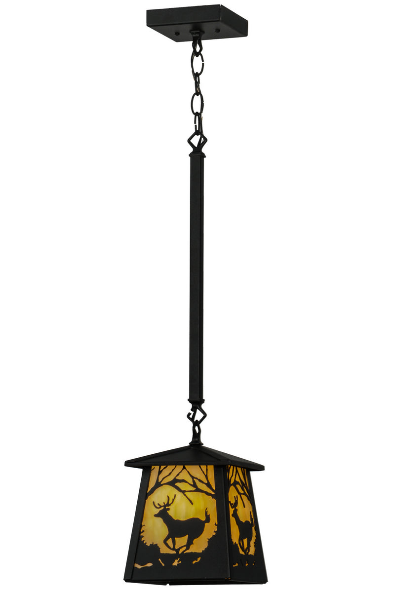 Meyda Tiffany 147672 One Light Mini Pendant, Textured Black