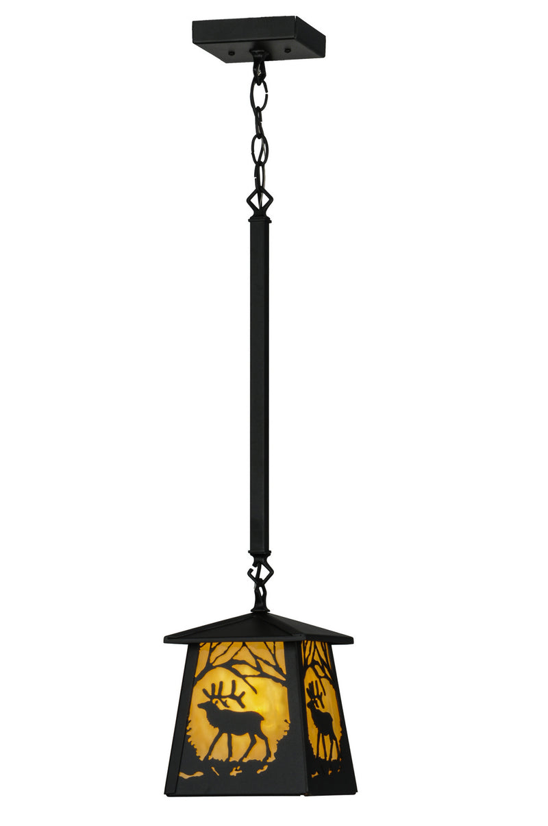 Meyda Tiffany 147673 One Light Mini Pendant, Textured Black