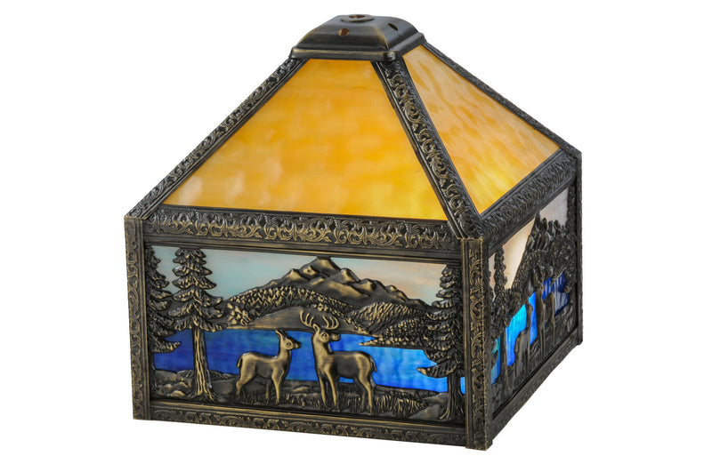 Meyda Tiffany 147736 Shade, Craftsman Brown Highlighted