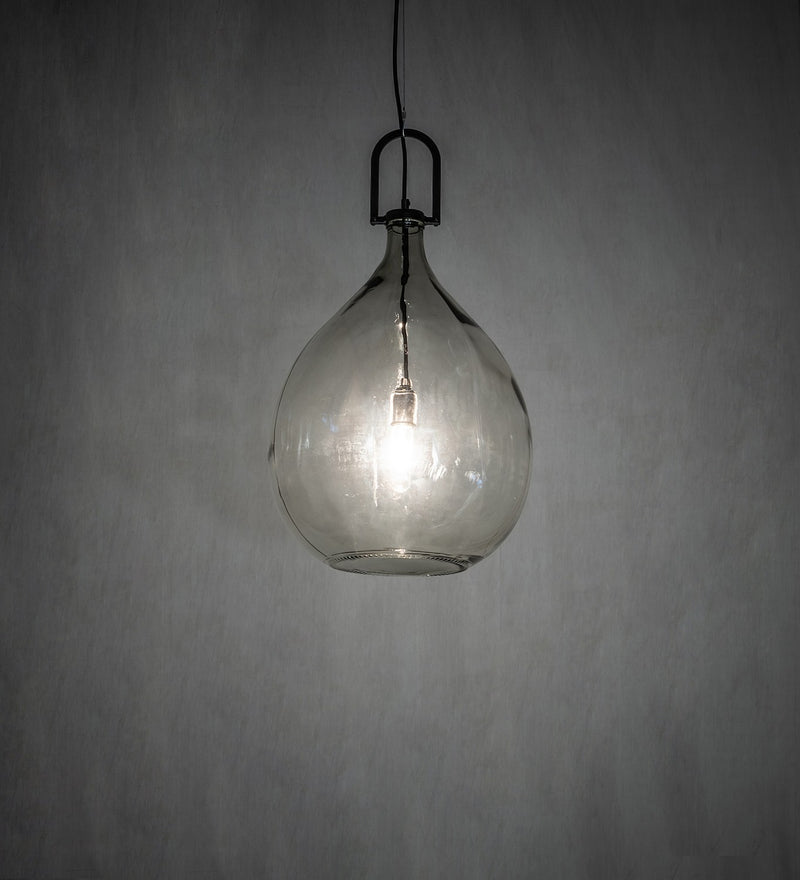 Meyda Tiffany 147753 One Light Pendant, Black Metal