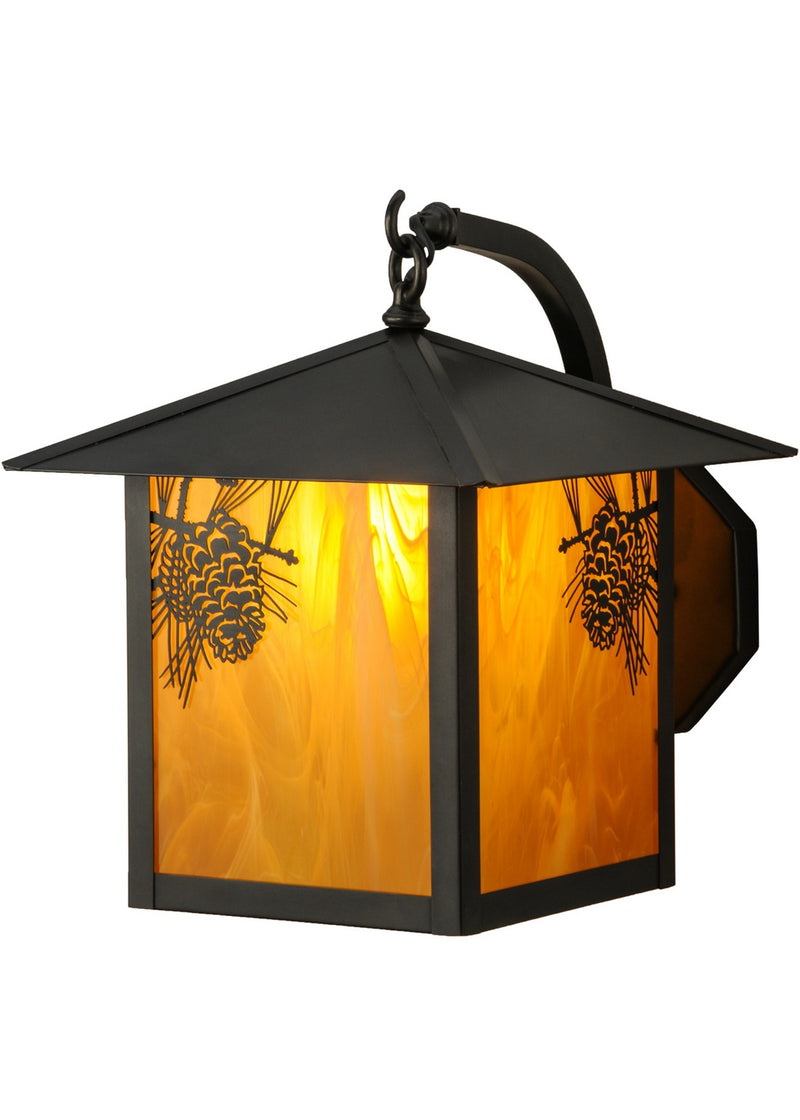 Meyda Tiffany 147798 One Light Wall Sconce, Craftsman Brown
