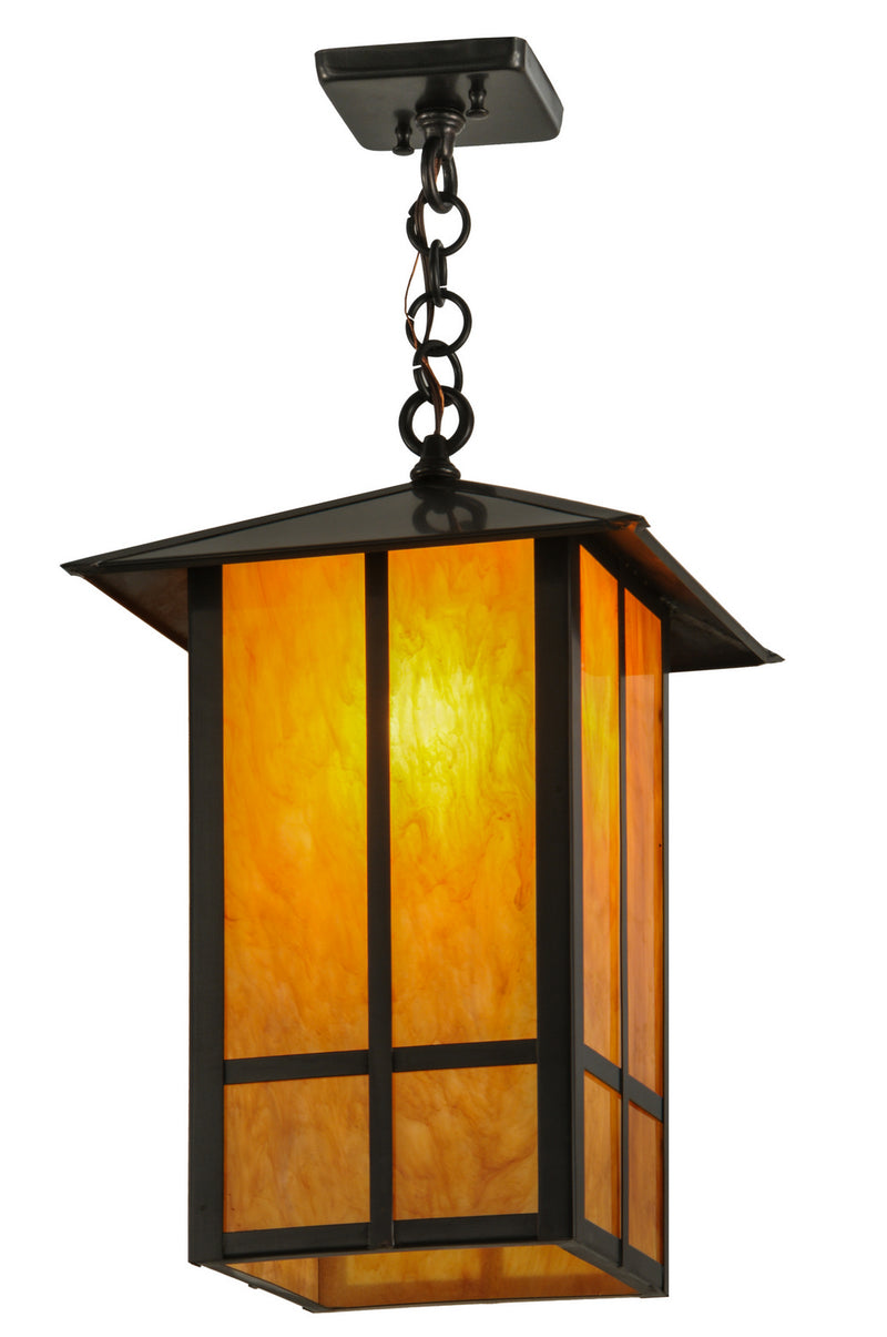 Meyda Tiffany 147860 One Light Pendant, Craftsman Brown