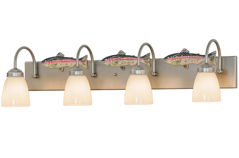 Meyda Tiffany 147871 Four Light Vanity, Nickel
