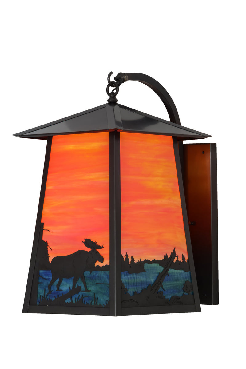 Meyda Tiffany 147998 One Light Wall Sconce, Craftsman Brown