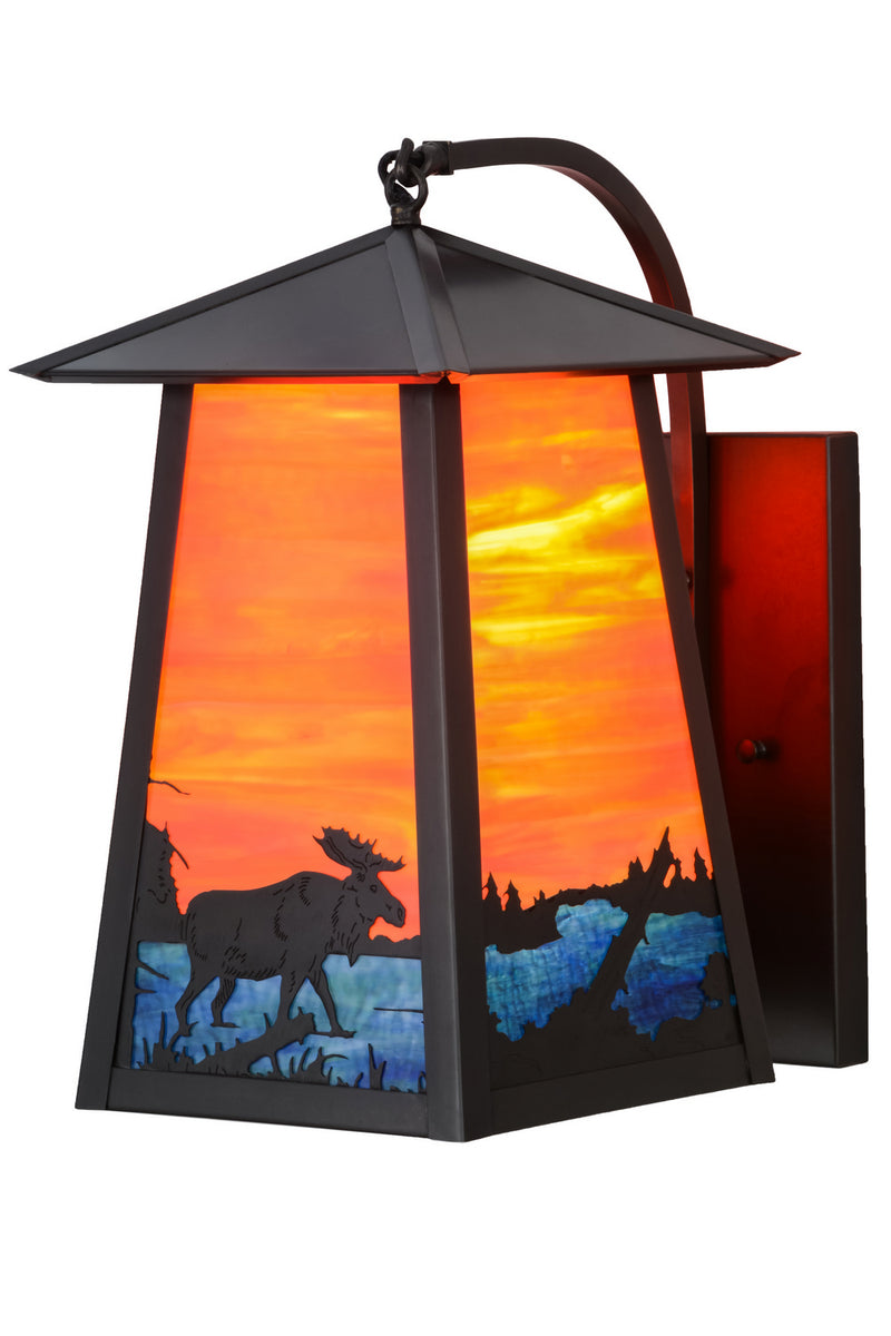 Meyda Tiffany 147999 One Light Wall Sconce, Craftsman Brown