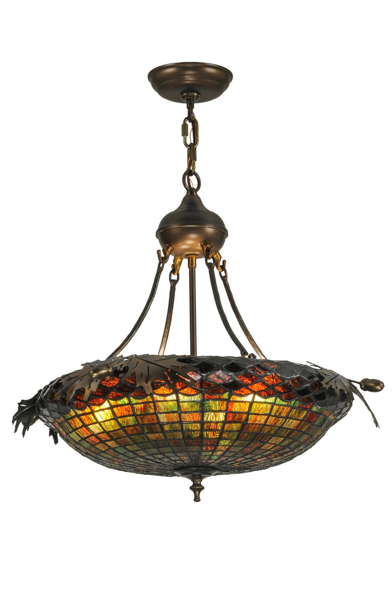 Meyda Tiffany 148006 Six Light Inverted Pendant, Antique Copper