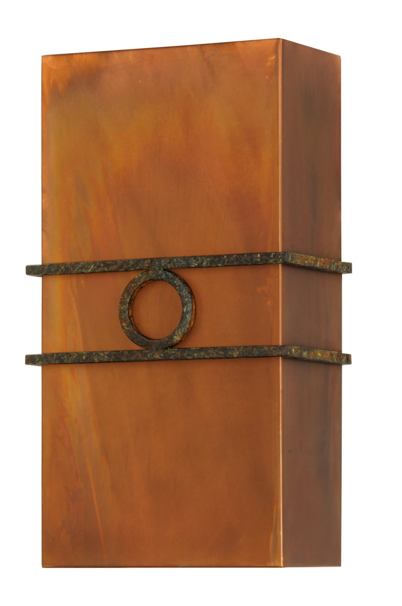 Meyda Tiffany 148121 Two Light Wall Sconce, Acid Burnt Copper