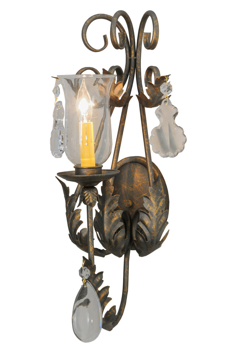 Meyda Tiffany 148188 One Light Wall Sconce, French Bronze