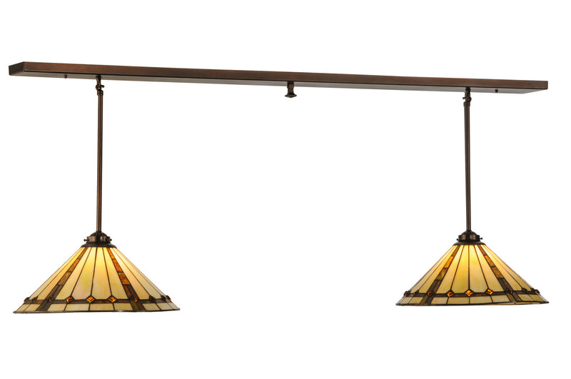 Meyda Tiffany 148282 Two Light Island Pendant, Mahogany Bronze