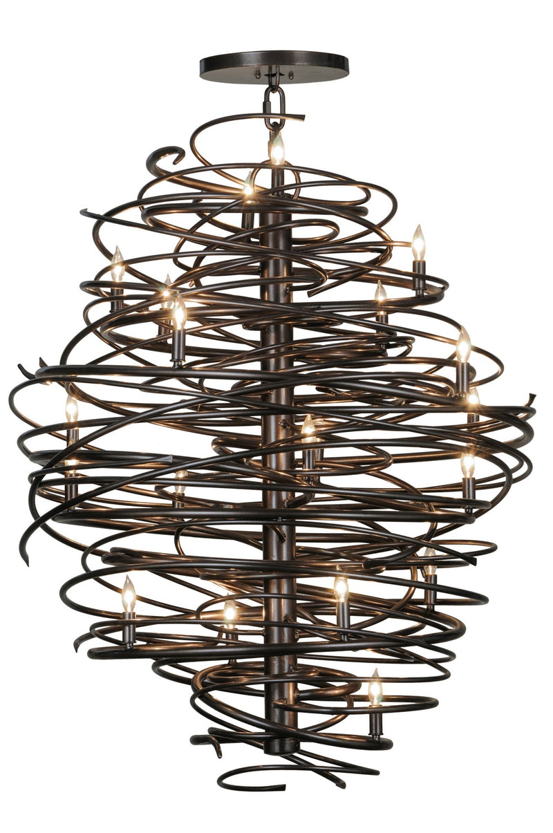 Meyda Tiffany 148305 20 Light Chandelier, Cosmic Silver Vein