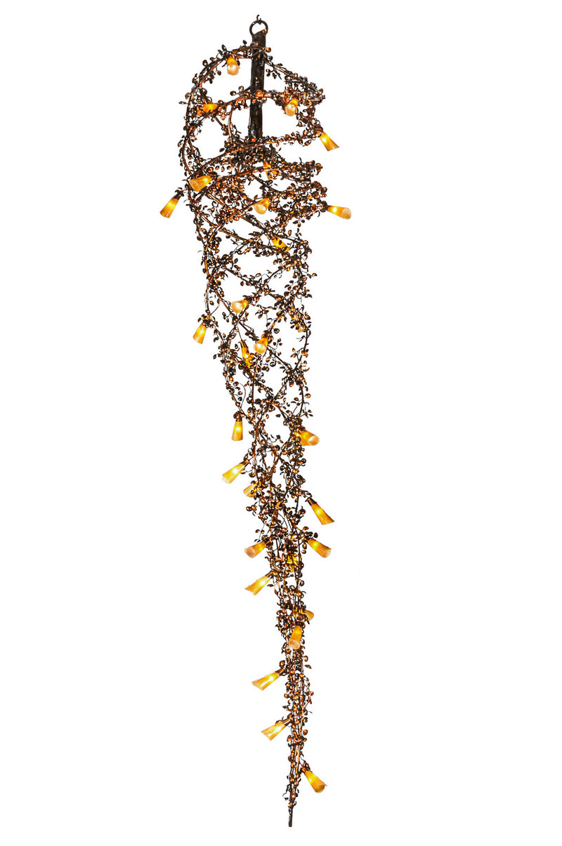 Meyda Tiffany 148464 30 Light Chandelier, Dark Burnished Transparent Copper
