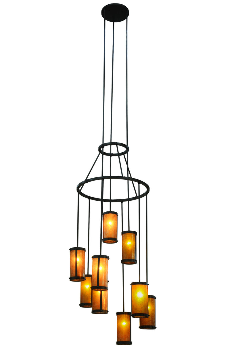 Meyda Tiffany 148671 Nine Light Chandelier, Timeless Bronze