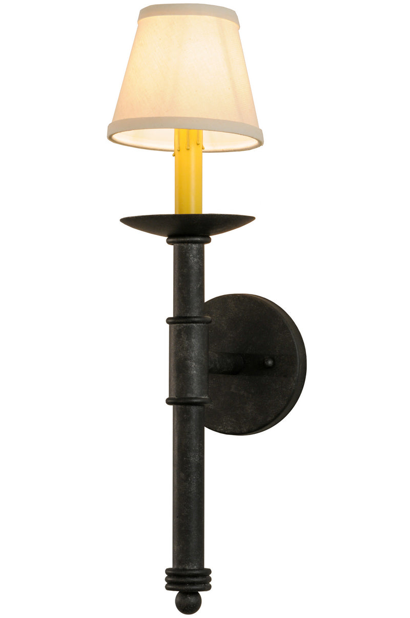 Meyda Tiffany 148828 One Light Wall Sconce, Black Metal,Custom
