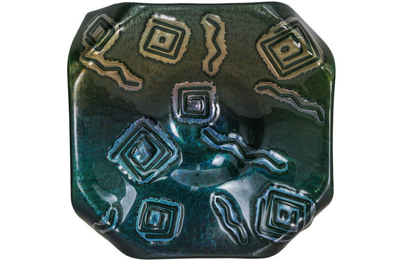 Meyda Tiffany 148831 Plate, Green Irid/Clear Stringer